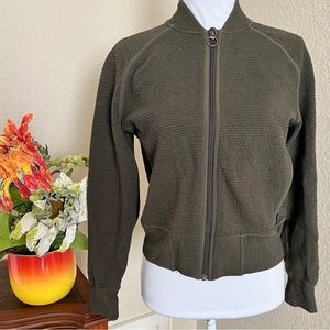 Lululemon Ribbed Knit Bomber Jacket
